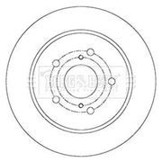 Borg & Beck Rear Brake Solid Discs & Pads fits Suzuki SX4 2007-2015 1.5 1.6