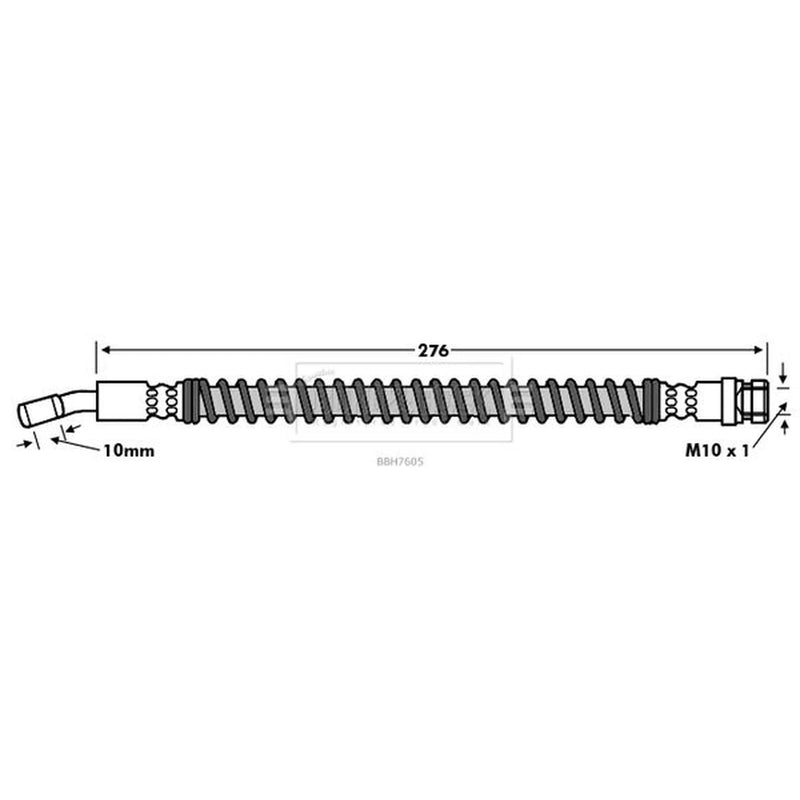 Borg & Beck Brake Hydraulic Hose Line Front Right BBH7605