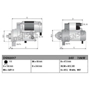 Denso Starter Motor 24V 7.8kW 11 Teeth