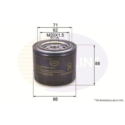 Comline Engine Oil Filter fits Renault 20 1980-1983 2.1