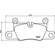 Brembo 4 x Rear Brake Pad Set fits Audi E-Tron GT 2021 on