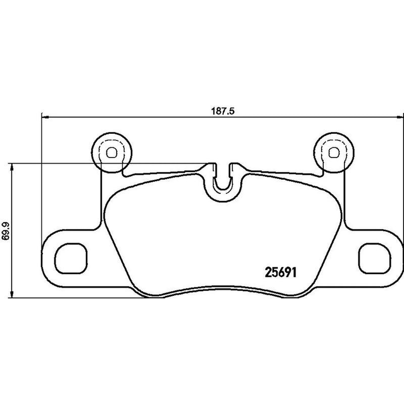 Brembo 4 x Rear Brake Pad Set fits Audi E-Tron GT 2021 on