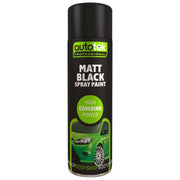 Autotek Professional Matt Black 500ml Spray Paint High Coverage 500ml Aerosol - image 1