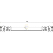NAPA Brake Hydraulic Hose Line Front fits Mitsubishi L200 1996-2007 2.5