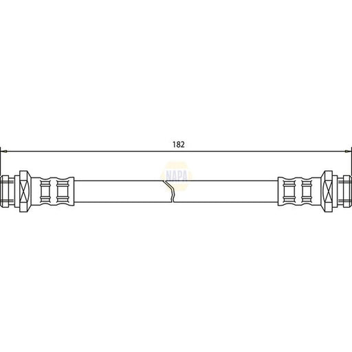 NAPA Brake Hydraulic Hose Line Front fits Mitsubishi L200 1996-2007 2.5