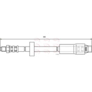 Apec Brake Hydraulic Hose Line Rear fits Audi A6 Allroad C6 2006-2011