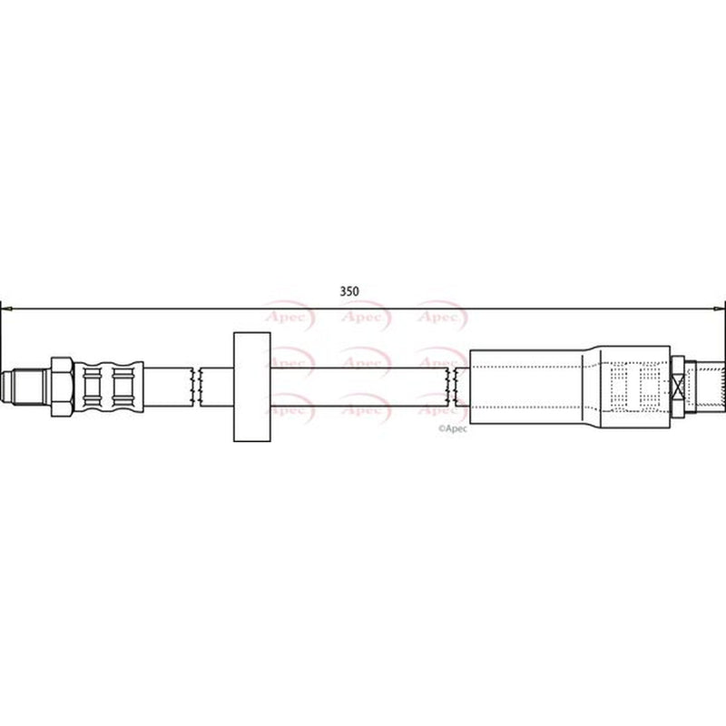 Apec Brake Hydraulic Hose Line Rear fits Audi A6 Allroad C6 2006-2011