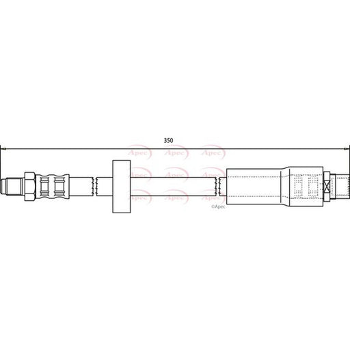 Apec Brake Hydraulic Hose Line Rear fits Audi A6 Allroad C6 2006-2011