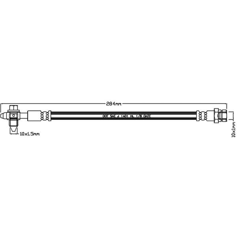 Juratek Brake Hydraulic Hose Line Rear Right JBH1183R