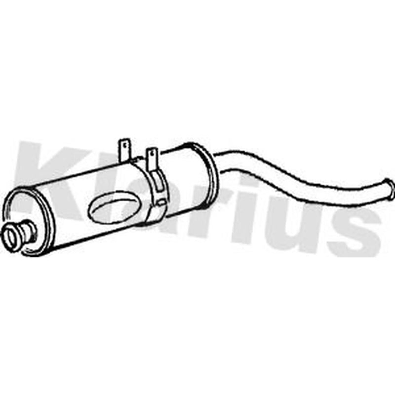 Klarius Box With Tail Pipe Rear fits Citroën Cx 1975-1985