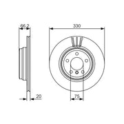 Bosch Front Vented & Rear Vented Brake Discs & Pads fits BMW 3 2012-2019