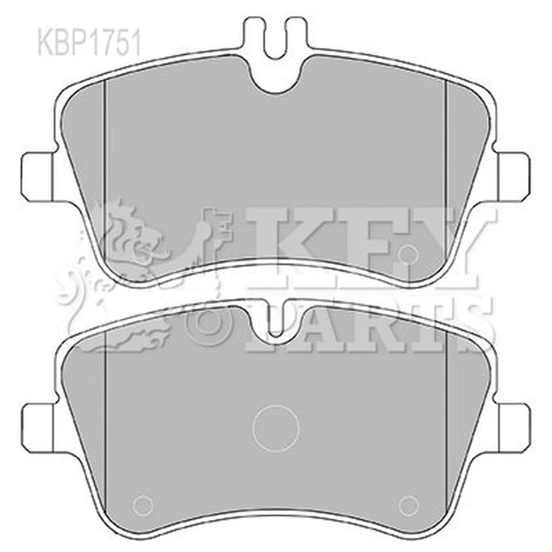 Key Parts 4 x Front Brake Pad Set fits Mercedes-Benz C-Class 2000-2008