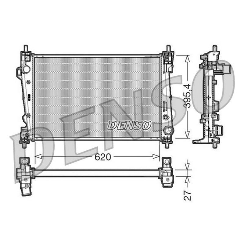Denso Engine Radiator fits Alfa Romeo Giulietta 2010-2020 1.8 2.0