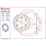 Brembo Rear Brake Rigid Brake Disc Discs & Pads fits Husqvarna Te 2009 on