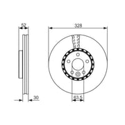 Bosch Front Brake Vented Discs & Pads fits Volvo XC60 I SUV 2008-2017 2.4 3.2