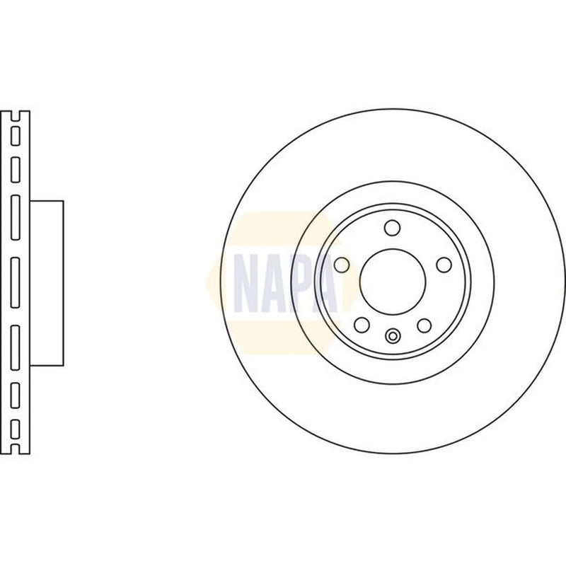 NAPA 2 x Vented Brake Discs fits Audi A6 Allroad C7 2012-2018 3.0