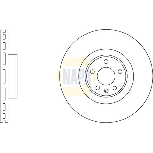 NAPA 2 x Vented Brake Discs fits Audi A6 Allroad C7 2012-2018 3.0