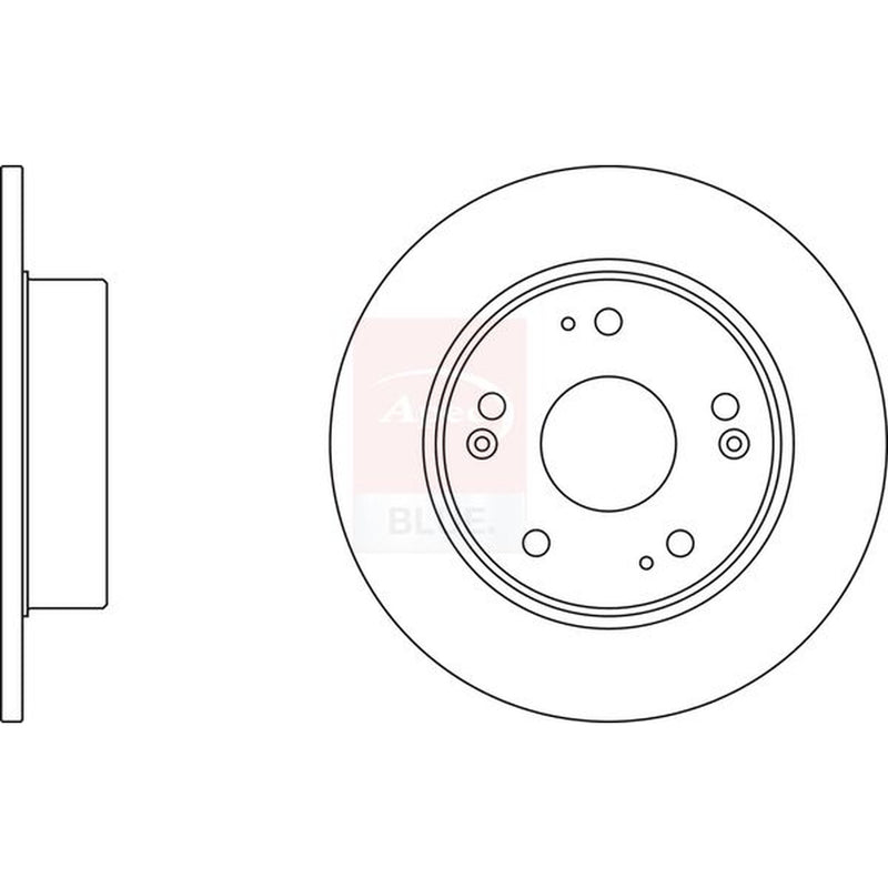 Apec Rear Brake Solid Discs & Pads fits Honda Accord VII 2003-2008 2.0 2.2 2.4