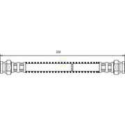 NAPA Brake Hydraulic Hose Line Rear Left fits Citroën Ax 1986-1998