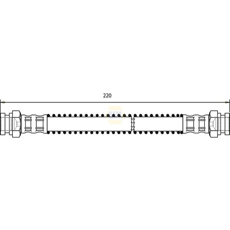 NAPA Brake Hydraulic Hose Line Rear Left fits Citroën Ax 1986-1998