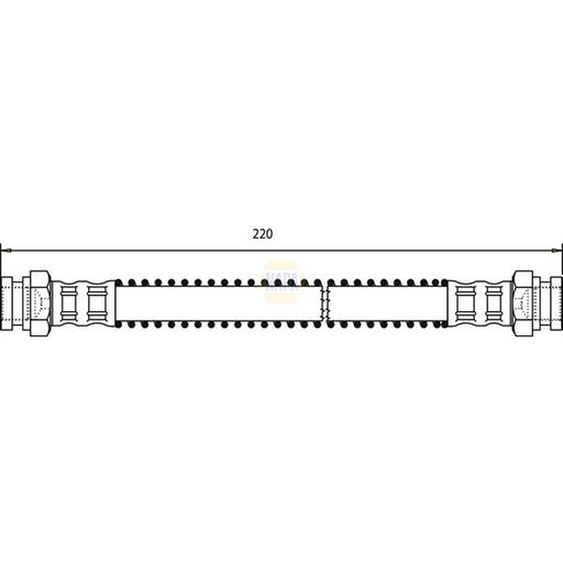 NAPA Brake Hydraulic Hose Line Rear Left fits Citroën Ax 1986-1998