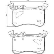 Mintex Front Brake Pad Set fits Mercedes-Benz A-Class 2013-2018 176.052