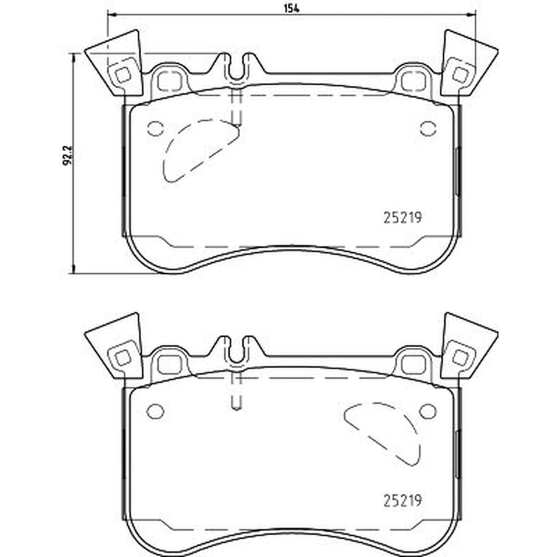 Mintex Front Brake Pad Set fits Mercedes-Benz A-Class 2013-2018 176.052