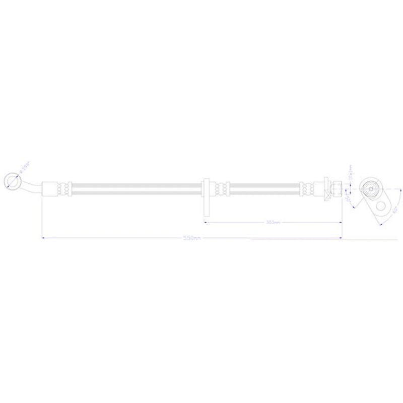 Juratek Brake Hydraulic Hose Line Front Left fits Honda Civic IX 2012-2016