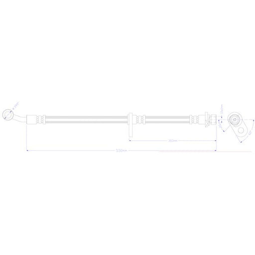 Juratek Brake Hydraulic Hose Line Front Left fits Honda Civic IX 2012-2016