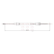 Apec Handbrake Cable Left Rear fits Skoda Superb II 2008-2015