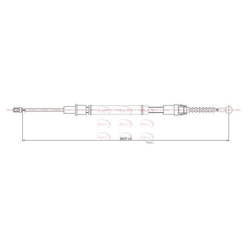 Apec Handbrake Cable Right Rear CAB1603
