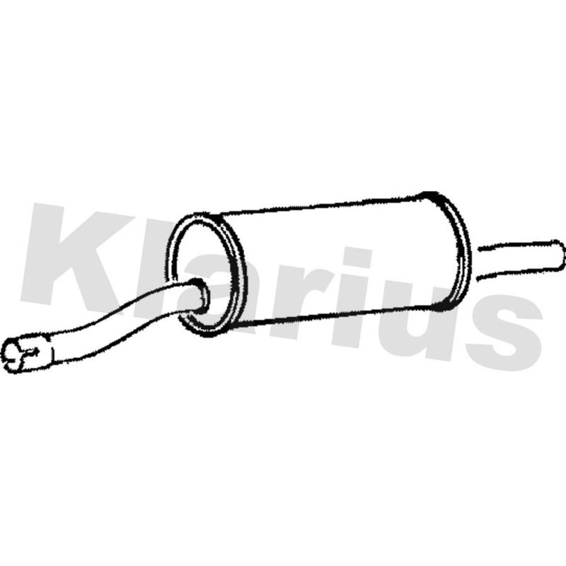 Klarius Box With Centre Pipe Centre fits Citroën C25 1981-1994 1.8 2.0