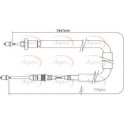 Apec Handbrake Cable Right Rear CAB1545