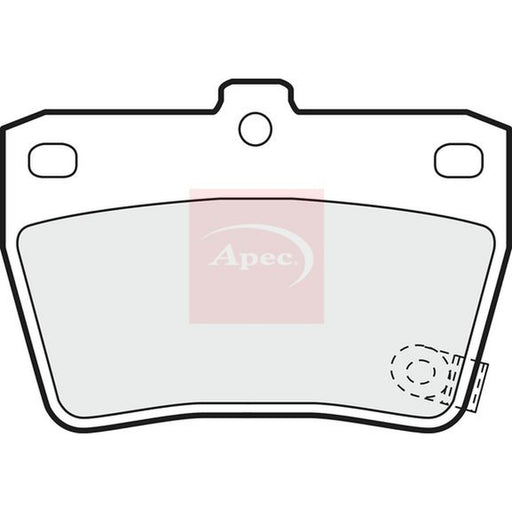 Apec Rear Brake Pad Set fits Toyota Rav 4 1997-2005 1.8 2.0