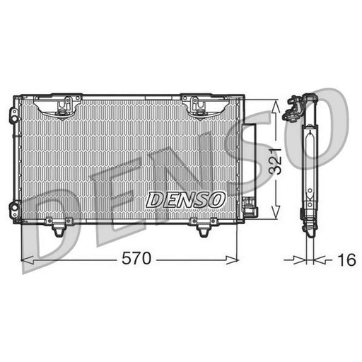 Denso Air Conditioning Condenser fits Toyota Avensis 1997-2003 1.6 1.8 2.0