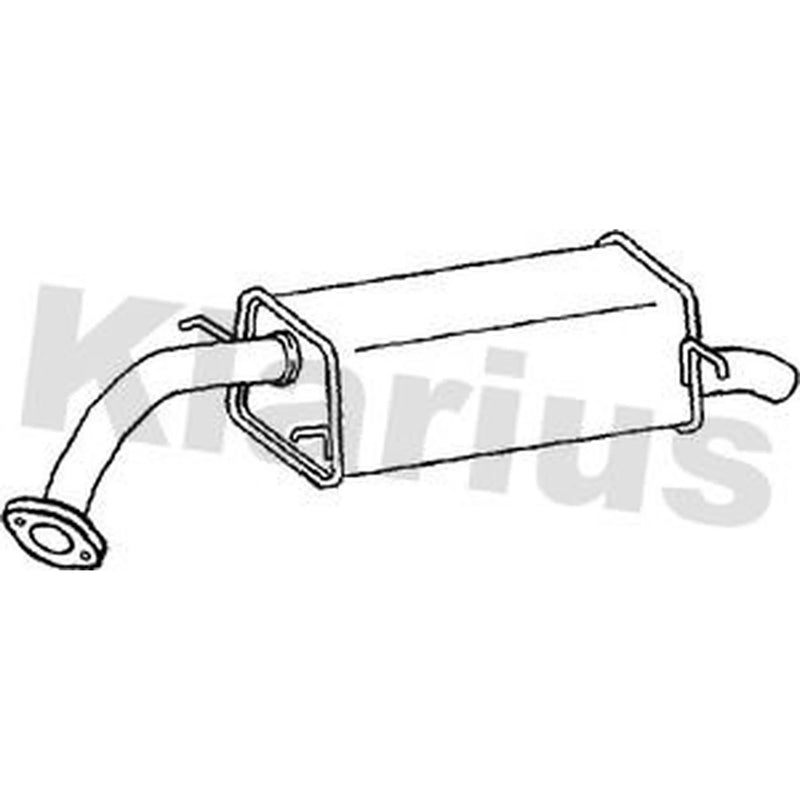 Klarius Box With Tail Pipe Rear fits Chevrolet Aveo / Kalos 2003-2008 1.2 1.4