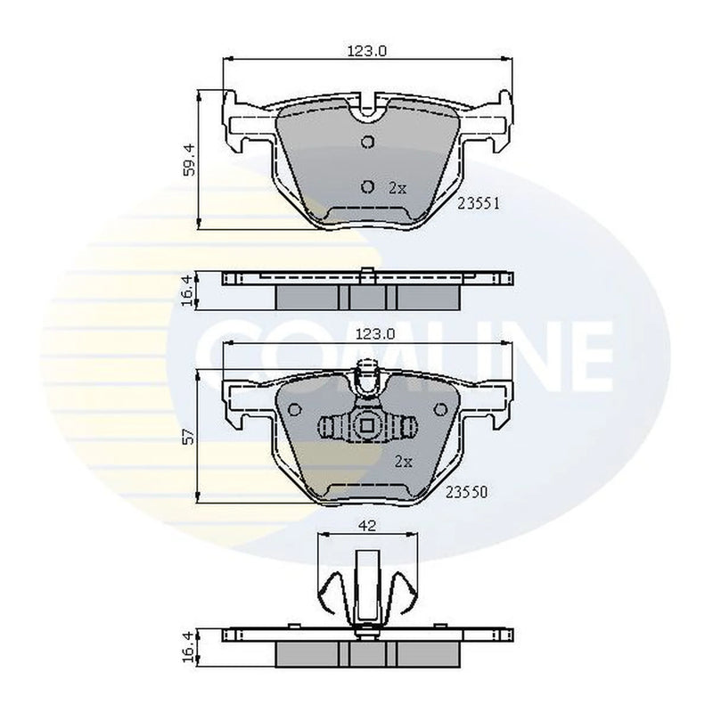 Comline Front & Rear Pads fits BMW 3 2005-2012