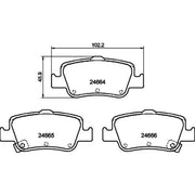 Mintex Front & Rear Pads fits Toyota Auris 2010-2018 1.8