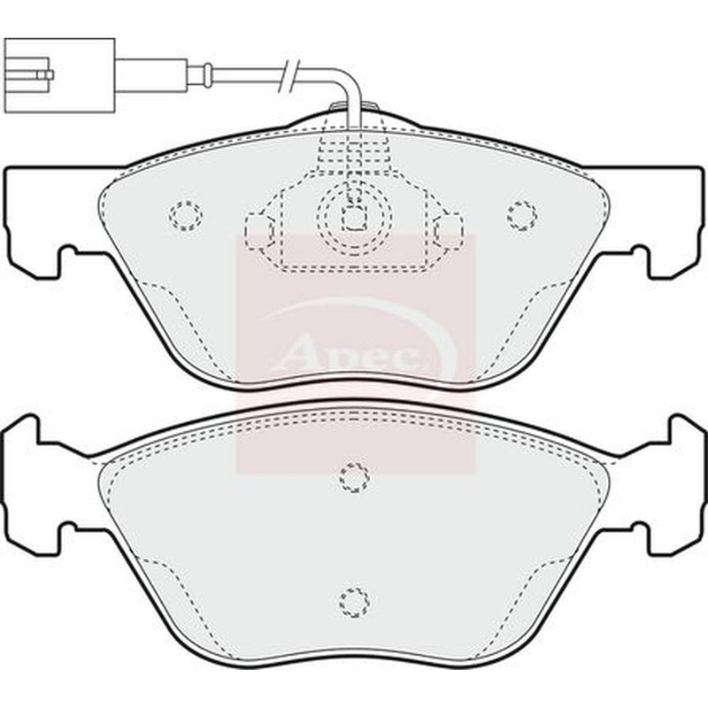 Apec Front Brake Pad Set fits Alfa Romeo GT 2003-2010 1.8 1.9 2.0