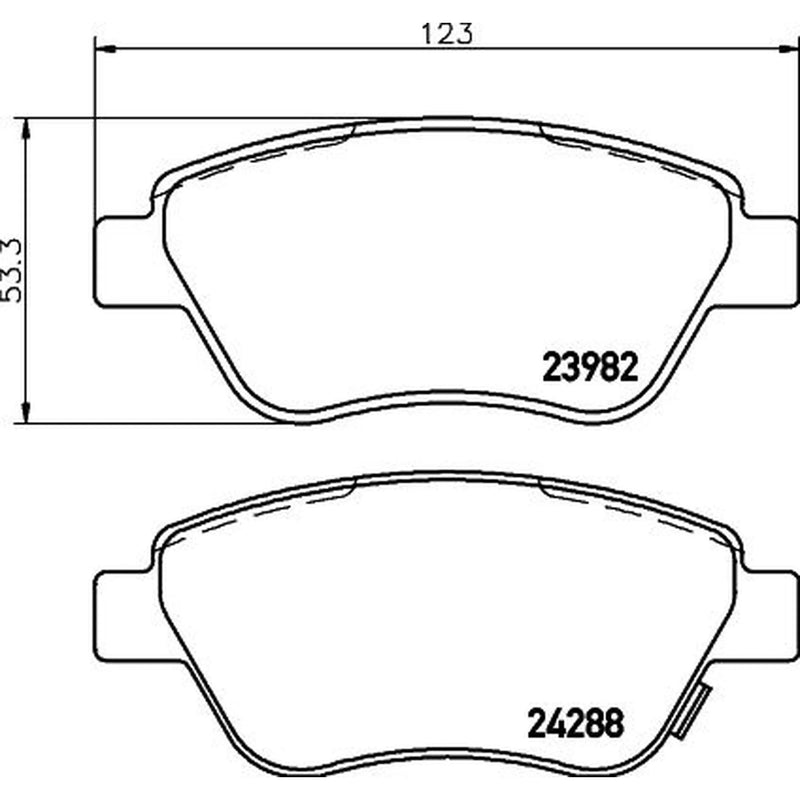 Mintex Front Brake Pad Set fits Fiat Doblo Box Body/Mpv 2003 on 1.9
