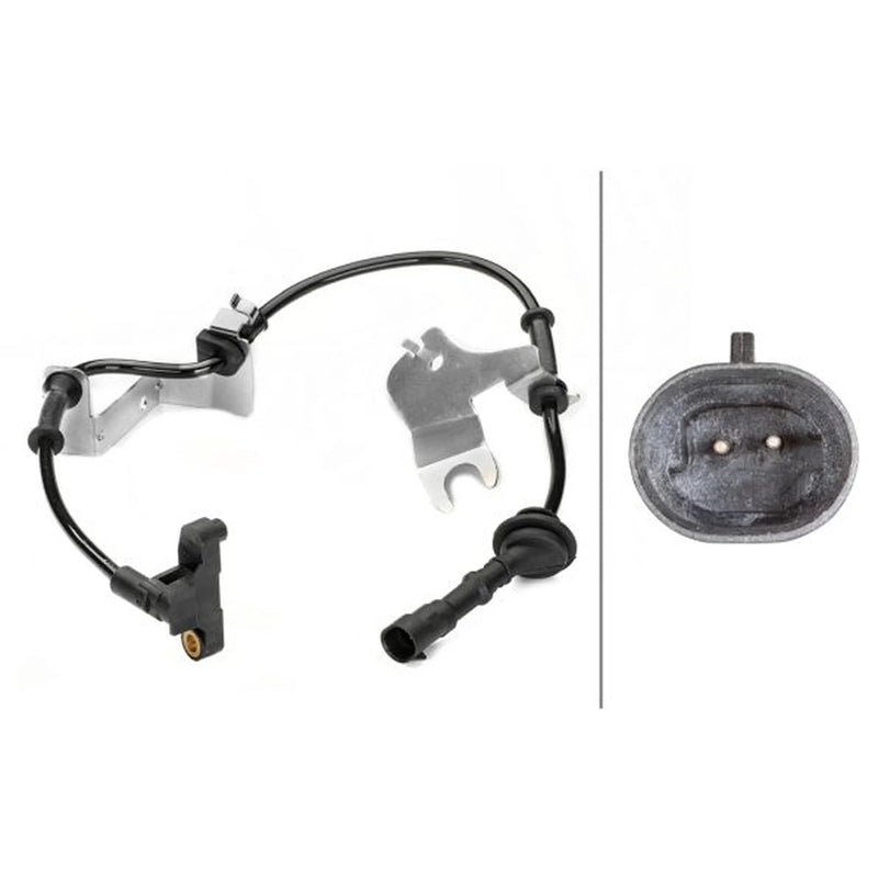 Hella ABS Wheel Speed Sensor Front fits Chrysler Sebring 2001-2007 2.0 2.4 2.7