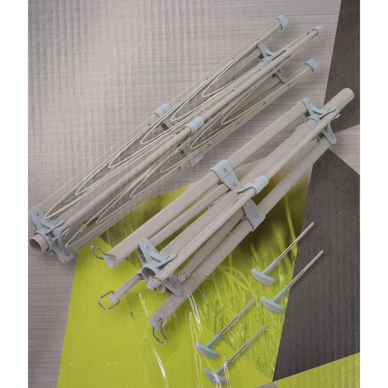 Portable 4 Arm Aluminium Clothes Line Camping Caravan Washing Airer Dryer Via Mondo  - Dynamic Drive