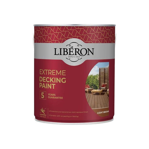 Liberon Extreme Decking Paint Light Brown 2.5 litre Liberon - Dynamic Drive
