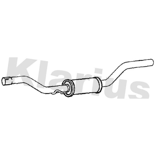 Klarius Box With Centre Pipe Centre fits VW Passat B6 2005-2010 1.4 1.6