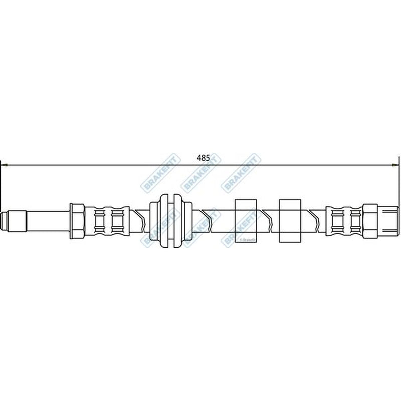 Apec Brake Hydraulic Hose Line Front fits Seat Cordoba 1993-2002