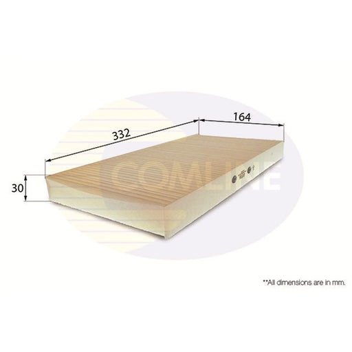 Comline Cabin Air Filter (Pollen Filter) fits Cadillac Bls 2006-2010 1.9 2.0 2.8