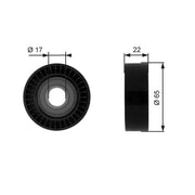 Gates V-Ribbed Belt Deflection/Guide Pulley T36257