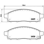 Brembo Front & Rear Pads fits Mitsubishi Pajero Sport II 2008 on 2.5 3.2