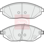 Apec Front Brake Pad Set fits Chevrolet Spark 2010 on 1.0 1.2