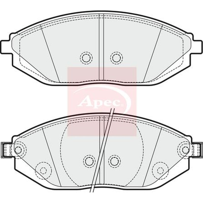 Apec Front Brake Pad Set fits Chevrolet Spark 2010 on 1.0 1.2